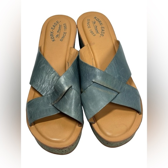 Kor-Ease NWOT Sabrina Leather Sandals Foam Wedge K16232 Cushioned US 11 EU 43 - Picture 2 of 9